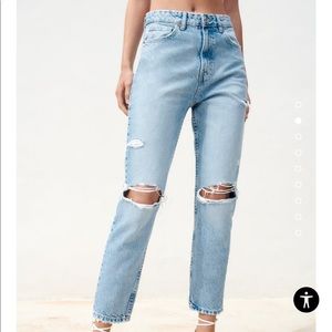 Zara high rise mom jeans